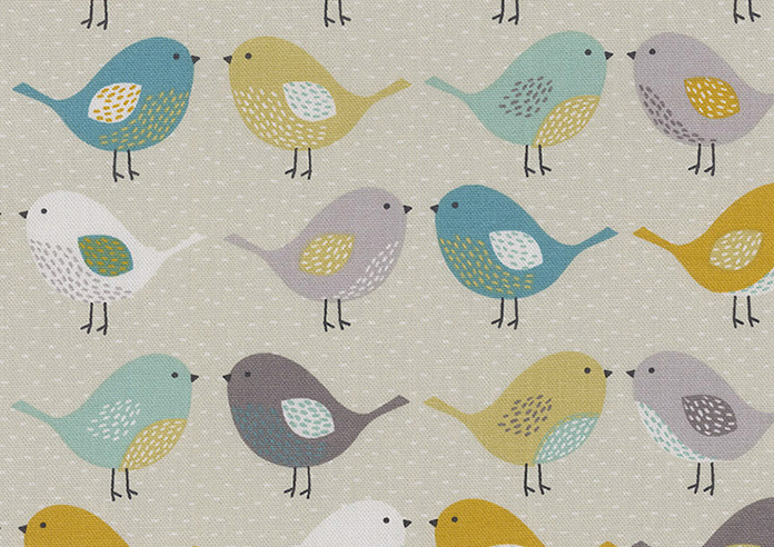 Birds, Ochre - Made to Measure Curtains - Image 8